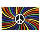 Fade Resistant 90x150cm 155g Polyester Peace Symbol Flag