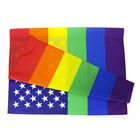 Vivid Color 90x150cm 100D Polyester USA Rainbow Pride Flag